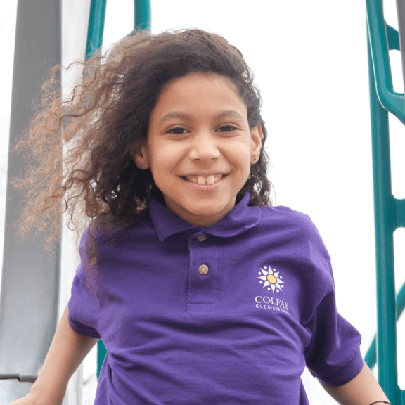 Portrait of a young girl smiling