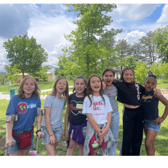 A group of friends pose for a picture while at Paco Sanchez park.